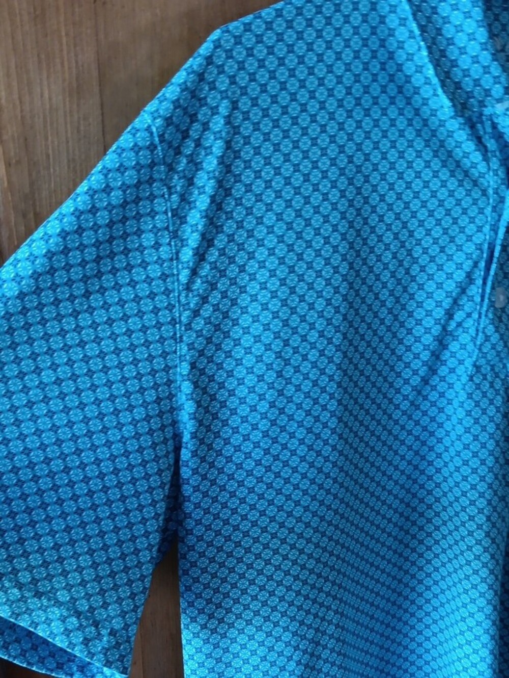 Ariat Turquoise Geo-Pattern Performance Polo - Picture 4 of 11
